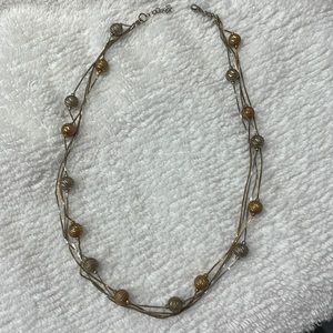 Four-Strand Mixed Metal Necklace